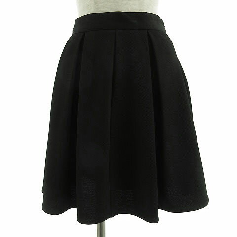 【中古】アンデミュウ Andemiu スカート ひざ丈 フレアー ストレッチ ブラック 黒 M レディース 【ベクトル 古着】 200421 ベクトルプレミアム店