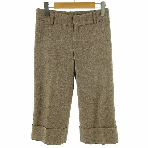 Wool - 【中古】アンタイトル UNTITLED パンツ 七分丈 ツイード シルク ウール混 ブラウン 茶 1 レディース 【ベクトル 古着】 200520 ベクトルプレミアム店