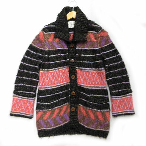 【中古】バナーバレット Banner Barrett ジャケット ニット 長袖 もこもこ 総柄 マルチカラー 38 レディース 【ベクトル 古着】 200623 ベクトルプレミアム店