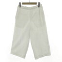 【中古】ザヴァージニア The Virgnia パンツ ワイドパンツ ガウチョパンツ シンプル ホワイト 白 36 レディース 【ベクトル 古着】 221031