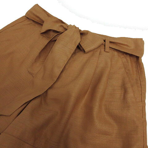 【中古】ロペピクニック ROPE Picnic パンツ ショートパンツ 裾ダブル リボンベルト ブラウン 茶 38 レディース 【ベクトル 古着】 221122 vectorpremium-17179720 ブランド古着ベクトルプレミアム店 サンプル画像2