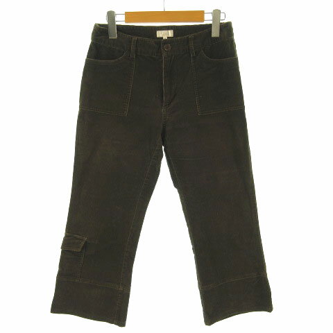 Other - 【中古】オットー OTTO パンツ クロップド丈 ストレッチ ベロア ブラウン 茶 11 レディース 【ベクトル 古着】 201016 ベクトルプレミアム店