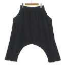 【中古】プランテーション plantation パンツ サルエルパンツ ウエストゴム 日本製 ウール混 ネイビー 紺 M レディース 【ベクトル 古着】 240...