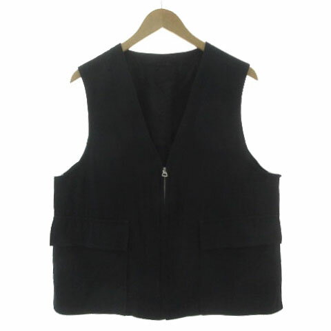 【中古】ワイズフォーメン Y's for men ベスト ジレ ジップアップ ネイビー 紺 メンズ 【ベクトル 古着..