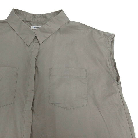 【中古】グローバルワーク GLOBAL WORK シャツ フレンチスリーブ バックボタンダウン コットン混 グレージュ M レディース 【ベクトル 古着】 240322 vectorpremium-17879156 ブランド古着ベクトルプレミアム店 サンプル画像3