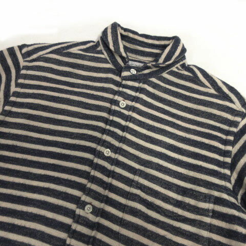 【中古】デイリーテイスト DAILY TASTE by Reason シャツ 丸襟 長袖 コットン ボー...