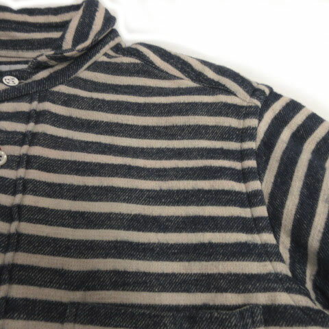 【中古】デイリーテイスト DAILY TASTE by Reason シャツ 丸襟 長袖 コットン ボー...