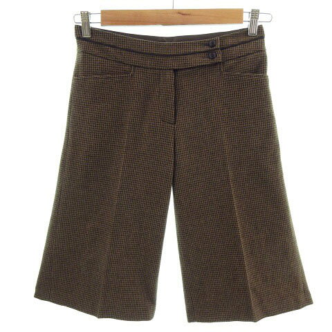 Wool - 【中古】ブギウギ BOOGIE WOOGIE パンツ 七分丈 千鳥格子 ウール混 ブラウン 茶 38 レディース 【ベクトル 古着】 210212 ベクトルプレミアム店