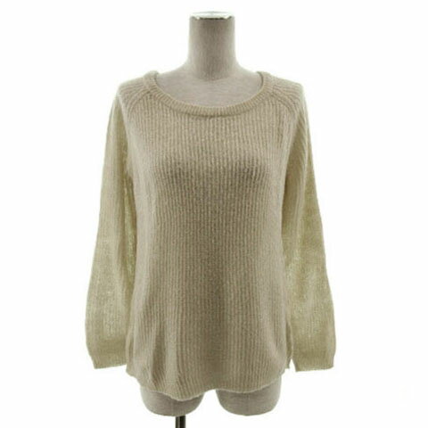 【中古】未使用品 ミッシュマッシュ MISCH MASCH ニット セーター 長袖 ラグランスリーブ バックリボン..