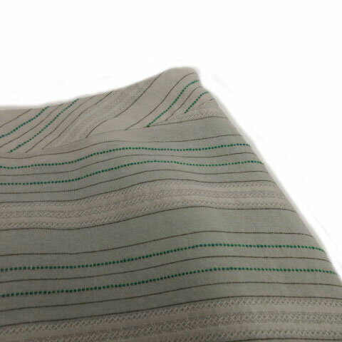 ブランド古着ベクトルプレミアム店の【中古】ルージュヴィフ Rouge vif スカート ミディ丈 フリル 日本製 ボーダー グリーン 緑 グリーングレー ベージュ グレー 1 レディース 【ベクトル 古着】 211009｜アングル3