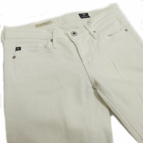 【中古】エージー AG ジーンズ デニム the Stilt Roll-Up スキニー シンプル コットン混 汚れ加工 オフ白 24R レディース 【ベクトル 古着】 211004