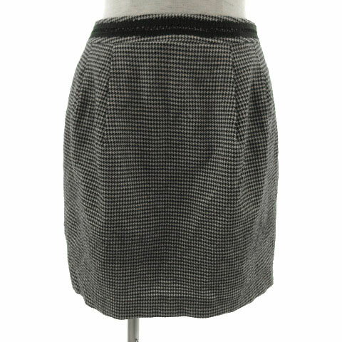 【中古】ペイトンプレイス PEYTON PLACE スカート ひざ丈 切替え ラメ 日本製 千鳥格子 ブラック 黒 ホワイト 白 ゴールド M レディース 【ベクトル 古着】 211013ブランドペイトンプレイス PEYTON PLACE表...