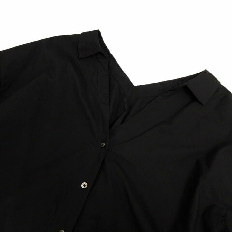 【中古】アパートバイローリーズ apart by lowrys シャツ 長袖 抜き襟 ブラック 黒 F レディース 【ベクトル 古着】 211027
