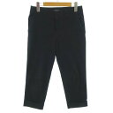 【中古】マカフィー MACPHEE トゥモローランド パンツ クロップド コットン混 ストレッチ 日本製 ネイビー 紺 36 レディース 【ベクトル 古着】 2...