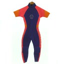 【中古】SURF CUSTOM WETSUITS ウエットスーツ 半袖 ロゴプリント パープル系 紫系 ピンク オレンジ レディース 【ベクトル 古着】 220...