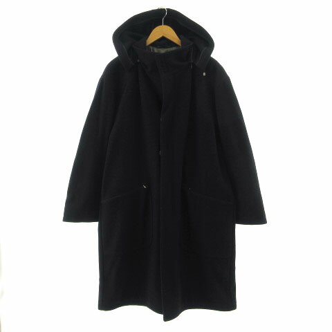 【中古】ファリアーニ FARIANI コート ダッフルコート オーバーサイズシルエット ウール混 ネイビー 紺 48 L メンズ 【ベクトル 古着】 220826 【中古】ファリアーニ FARIANI コート ダッフルコート オーバーサイズシルエット ウール混 ネイビー 紺 48 L メンズ 【ベクトル 古着】 220826