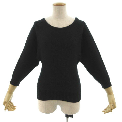 Boat Neck - 【中古】レッセパッセ LAISSE PASSE ニット セーター ドルマンスリーブ 長袖 ラメ ブラック 黒 F レディース 【ベクトル 古着】 220323