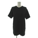 【中古】ザラ ZARA ニット カットソー 半袖 リブ ロング丈 ブラック 黒 L レディース 【ベクトル 古着】 220521(4)