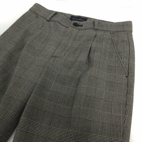 【中古】フレームワーク Framework パンツ スリム グレンチェック ブラック 黒 ホワイト 白 34 レディース 【ベクトル 古着】 220517