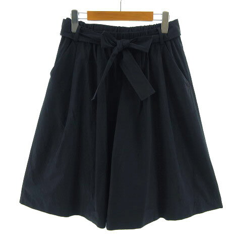棉花 - 【中古】ドレステリア DRESSTERIOR パンツ キュロット リボンベルト 日本製 ネイビー 紺 38 レディース 【ベクトル 古着】 220729