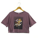 【中古】リーボック Reebok SPEEDWICK Tシャツ 半袖 プリント エクササイズ フィットネス パープル 紫 OT レディース 【ベクトル 古着】 ...