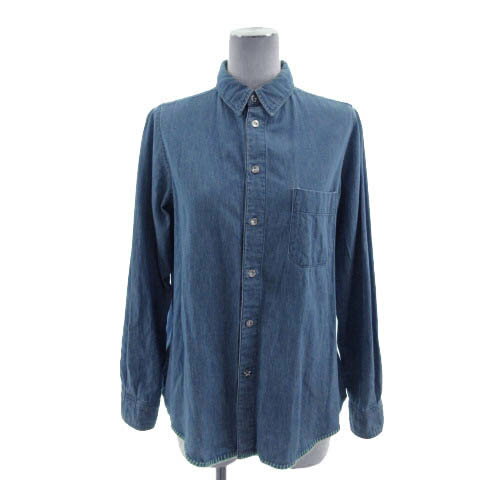 【中古】カージュ Khaju シャツ ダンガリー 長袖 日本製 コットン ブルー 青 レディース 【ベクトル 古着】 230207 【中古】カージュ Khaju シャツ ダンガリー 長袖 日本製 コットン ブルー 青 レディース 【ベクトル 古着】 230207