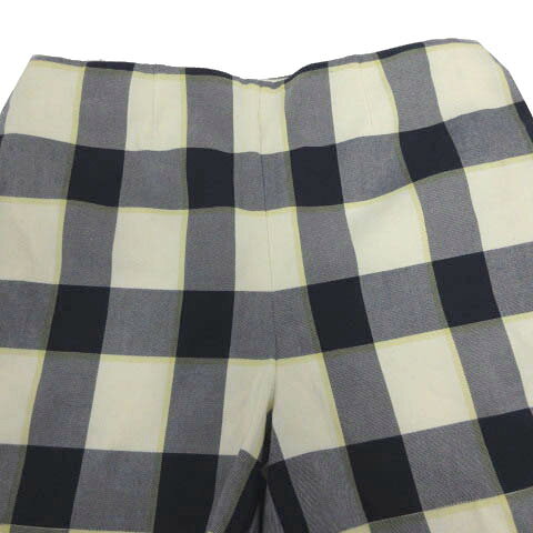 【中古】ミラオーウェン Mila Owen パンツ ショートパンツ ハイウエスト コットン混 ストレッチ ギンガムチェック アイボリー ネイビー 紺 イエロー 黄色 1 レディース 【ベクトル 古着】 230324 vectorpremium-17361285 ブランド古着ベクトルプレミアム店 サンプル画像2