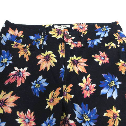 【中古】グローバルワーク GLOBAL WORK パンツ スリム ストレッチ コットン混 花柄 ネイビー 紺 マルチカラー XL レディース 【ベクトル 古着】 230927 vectorpremium-17638529 ブランド古着ベクトルプレミアム店 サンプル画像2