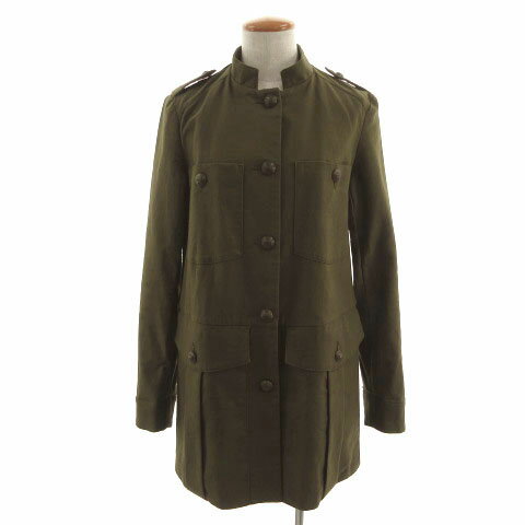 【中古】ザラ トラファルック ZARA Trafaluc コート マオカラー コットン カーキ XS レディース 【ベクトル 古着】 231220