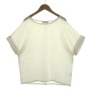 【中古】グリーンレーベルリラクシング ユナイテッドアローズ green label relaxing カットソー 半袖 袖ダブル シンプル 無地 アイボリー レディース 【ベクトル 古着】 231210(4)