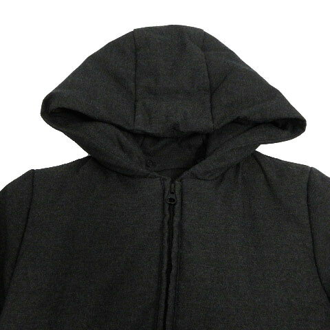 【中古】ジュエルチェンジズ Jewel Changes アローズ ダウンコート フード ノーカラー 2way ダブルジップ ダウン88％ ウール混 グレー 36 レディース 【ベクトル 古着】 231224 3