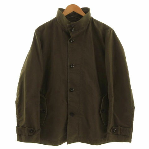 【中古】B&Y ユナイテッドアローズ BEAUTY&YOUTH ビューティー&ユース ジャケット アウター スタンドカラー コットン カーキ L メンズ 【ベクトル 古着】 231229