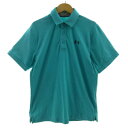 【中古】アンダーアーマー UNDER ARMOUR ポロシャツ チャージドコットンスクランブルロゴ 1281003 半袖 コットン混 ブルー系 ターコイズブルー SM メンズ 【ベクトル 古着】 240821(4)