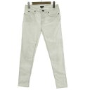 【中古】セオリー theory パンツ ジーンズモデル スキニー ストレッチ 薄手 コットン混 ホワイト 白 0 レディース 【ベクトル 古着】 240609