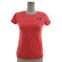 【中古】アンダーアーマー UNDER ARMOUR Tシャツ heat gear ロゴプリント 半袖 速乾 霜降り ピンク S レディース 【ベクトル 古着】 ...