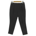 【中古】ルコックスポルティフ le coq sportif エアスタイリッシュパンツテーパード 9分丈 QMWSJD30 タック ウエストゴム ロゴ刺繍 ストレ...