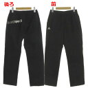 【中古】ルコックスポルティフ le coq sportif SMU クロスロングパンツ QMWPJG20MG ウエストゴム ロゴプリント ブラック 黒 S レデ...