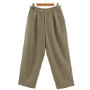 【中古】B&Y ユナイテッドアローズ BEAUTY&YOUTH ビューティー&ユース サキソニータックワイドパンツ 1614-287-5698 ウエストゴム 日本製 起毛 ウール混 ブラウン系 茶系 M レディース 【ベクトル 古着】 240524