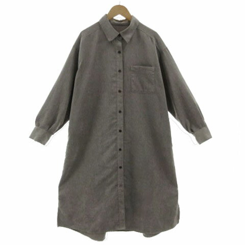 【中古】グローバルワーク GLOBAL WORK ワンピース シャツワンピ 長袖 ミモレ丈 コーデュロイ ブラウン系 グレーブラウン L レディース 【ベクトル 古着】 240609 【中古】グローバルワーク GLOBAL WORK ワンピース シャツワンピ 長袖 ミモレ丈 コーデュロイ ブラウン系 グレーブラウン L レディース 【ベクトル 古着】 240609