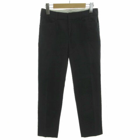 【中古】自由区 オンワード樫山 パンツ スラックス スリム コットン ネイビー 濃紺 36 レディース 【ベクトル 古着】 240622(4)