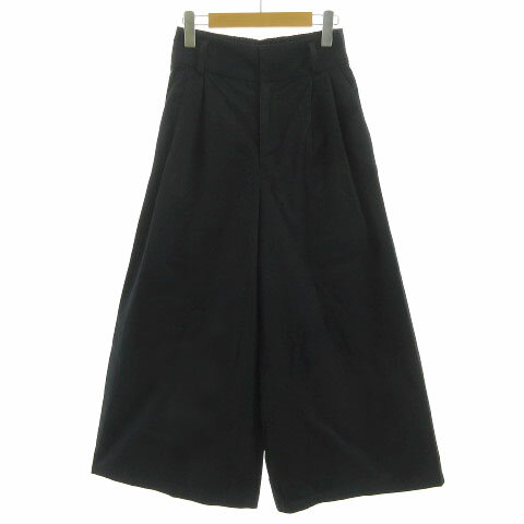 【中古】ケイビーエフ KBF アーバンリサーチ パンツ ワイドパンツ タック スカンツ ウエストゴム コットン ネイビー 紺 One レディース 【ベクトル 古着】 240819(4.0)