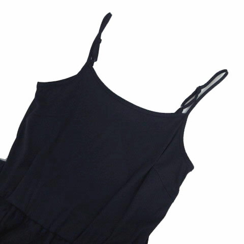 【中古】スナイデル SNIDEL ワンピース キャミワンピ ミディ丈 ドッキング チュール切替え 花柄 ネイビー 紺 F レディース 【ベクトル 古着】 240907