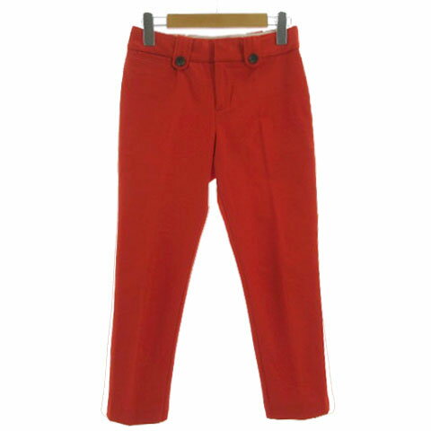 Rakuten - 【中古】バナナリパブリック BANANA REPUBLIC パンツ スリム ストレッチ コットン混 オレンジ系 0 レディース 【ベクトル 古着】 240911