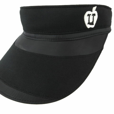 【中古】アンタイトル スポーツ UNTITLED SPORT サンバイザー キャップ ロゴ刺繍 切替え ブラック 黒 フリーサイズ レディース 【ベクトル 古着】 240922