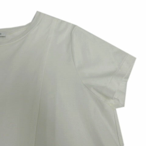 【中古】プラステ PLST グロスジャージーレイヤードTシャ 12-1301132 半袖 スリット コットン ホワイト 白 M レディース 【ベクトル 古着】 240926