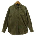 【中古】ジェイプレス J.PRESS シャツ ボタンダウン 長袖 コットン チェック ブラウン 茶 グリーン 緑 M メンズ 【ベクトル 古着】 240920(4)