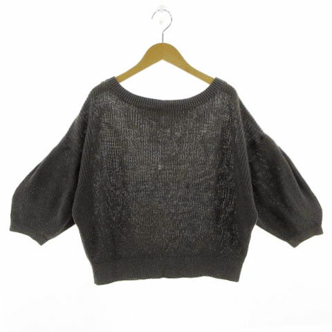 樂天商城 - 【中古】プラステ PLST リネンコットンタックスリーブ7分袖ニット? 129201011 グレー 40 レディース 【ベクトル 古着】 241112