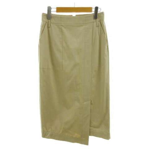 【中古】ガリャルダガランテ GALLARDAGALANTE スカート タイト ミモレ丈 ストレッチ コットン混 ベージュ 1 レディース 【ベクトル 古着】 250422