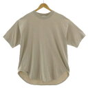 【中古】アズールバイマウジー AZUL by moussy WITH ME T 250DSS90-393E 5分袖 ビックシルエット 裾ヘムライン コットン ベージュ M レディース 【ベクトル 古着】 250421(4)