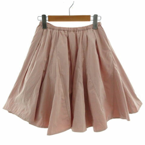 【中古】フレイアイディー FRAY I.D スカート フレア ひざ丈 ウエストゴム 日本製 ピンクベージュ F レディース 【ベクトル 古着】 241202